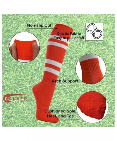 White Striped Knee High Softball/Sports Socks Pink $7.27 Activewear