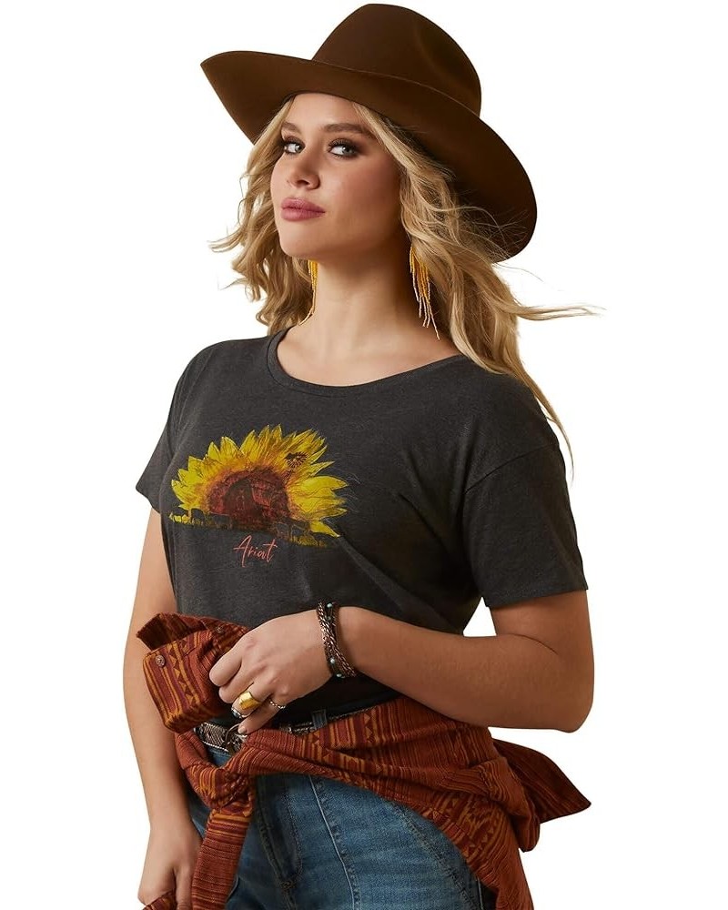 Women's Sunflower Cow T Charcoal Heather $17.22 T-Shirts