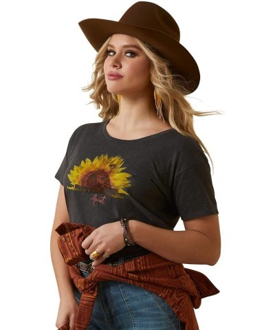 Women's Sunflower Cow T Charcoal Heather $17.22 T-Shirts