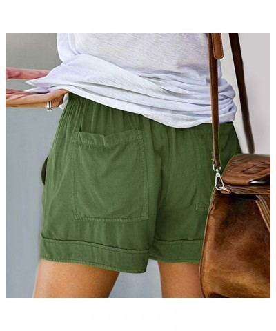 Shorts for Women Trendy Casual Drawstring Shorts 2024 Elastic Waist Shorts Beach Lightweight Shorts with Pockets Mint Green $...