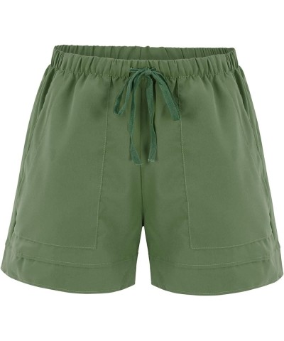 Shorts for Women Trendy Casual Drawstring Shorts 2024 Elastic Waist Shorts Beach Lightweight Shorts with Pockets Mint Green $...