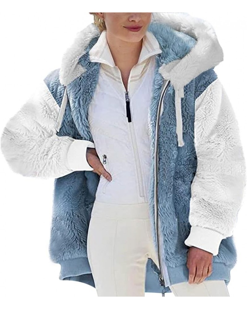 Womens Winter Coats 2024 Winter Warm Plus Size Sharpa Jacket Fleece Jackets Hooded Parka Faux Suede Thick Fuzzy Outerwear 11-...