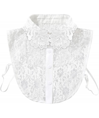 Fake Collar Lace Detachable Dickey Collar Blouse Half Shirts Faux False Collar Style 2,white $7.50 Tops