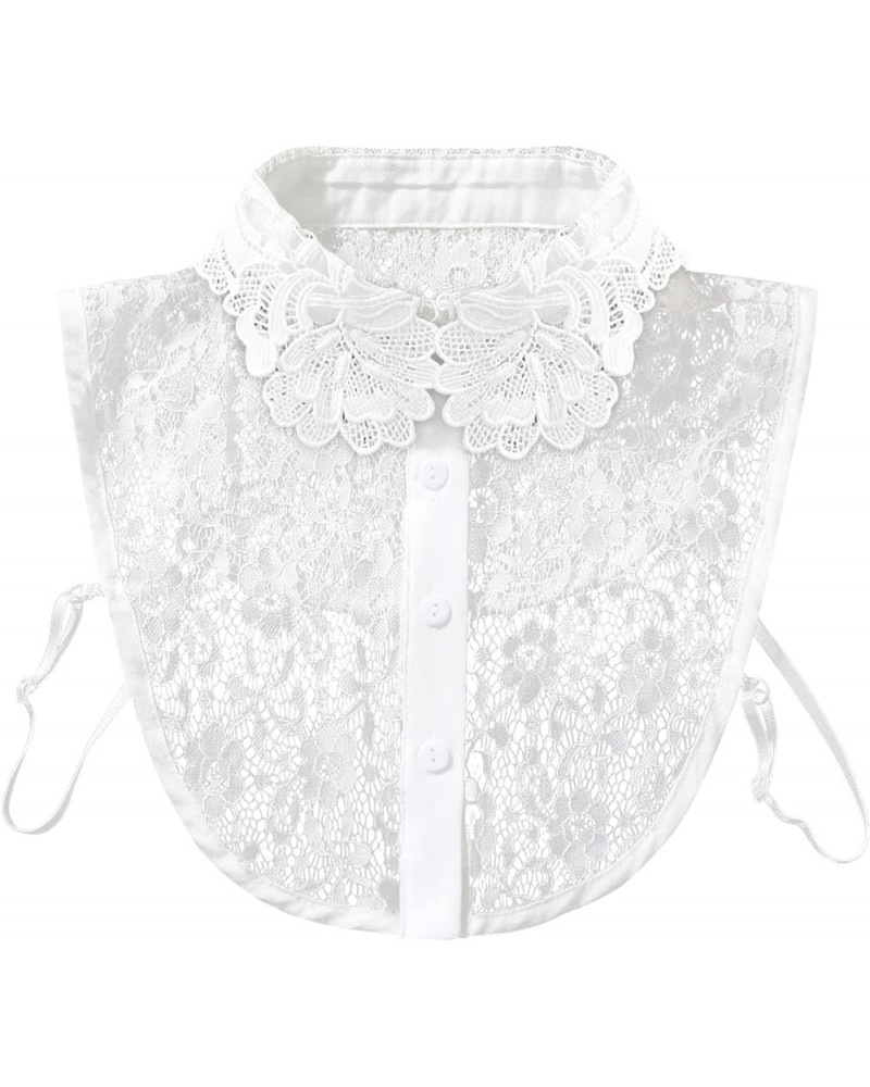 Fake Collar Lace Detachable Dickey Collar Blouse Half Shirts Faux False Collar Style 2,white $7.50 Tops