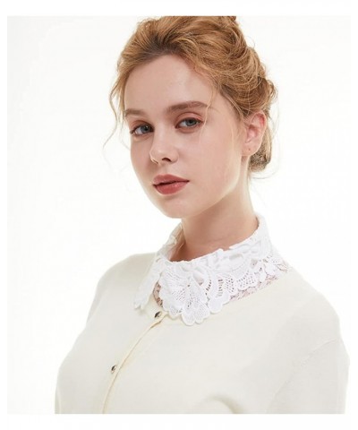 Fake Collar Lace Detachable Dickey Collar Blouse Half Shirts Faux False Collar Style 2,white $7.50 Tops