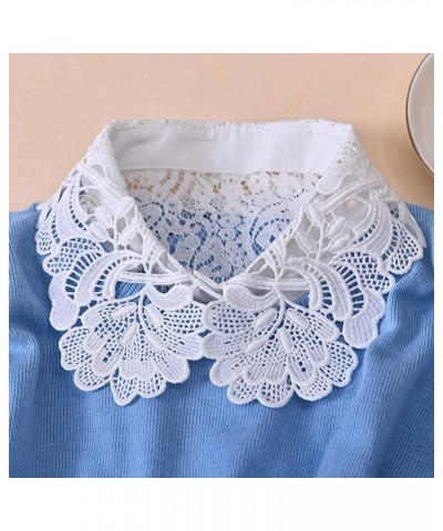 Fake Collar Lace Detachable Dickey Collar Blouse Half Shirts Faux False Collar Style 2,white $7.50 Tops