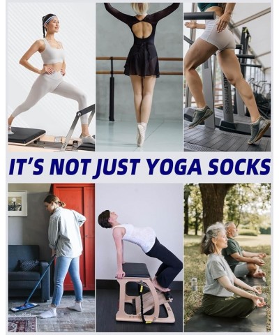 Yoga Socks for Women Non-Slip Grips for Yoga, Ideal for Pilates, Pure Barre, Fitness, Ballet, One Size Gray-2 $7.14 Activewear