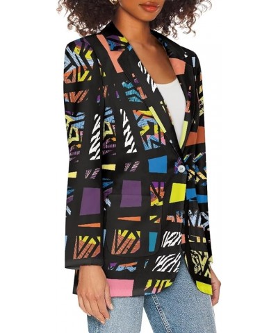 Blazers Women Lady Suit Jackets Casual Work Blazer Size 2XS-3XL Outwear Suit Blazers Coat for Business Geometric Patchwork $2...