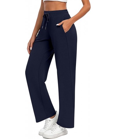 2 Pack Women Casual Wide Leg Sweatpants Drawstring Waist Baggy Joggers Loose Yoga Pants with Pockets Navy Blue, Dark Gray $24...