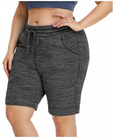 Women's Plus Size 10" Casual Yoga Sports Shorts Lounge Pajama Walking Athletic Shorts with Side Pockets Dard Gray $16.23 Acti...