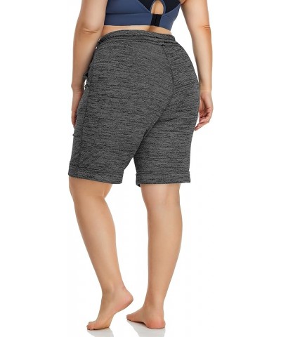 Women's Plus Size 10" Casual Yoga Sports Shorts Lounge Pajama Walking Athletic Shorts with Side Pockets Dard Gray $16.23 Acti...