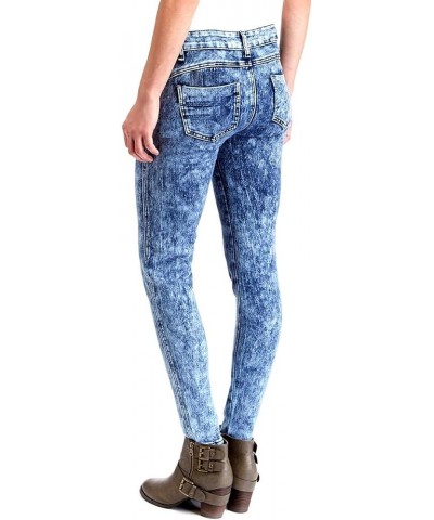 Premium Womens Juniors Blue Acid Tie Dye Denim Jeans Destroy Skinny Ripped Distressed Stretch Pants Studio Alpha W708 $12.99 ...