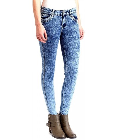 Premium Womens Juniors Blue Acid Tie Dye Denim Jeans Destroy Skinny Ripped Distressed Stretch Pants Studio Alpha W708 $12.99 ...