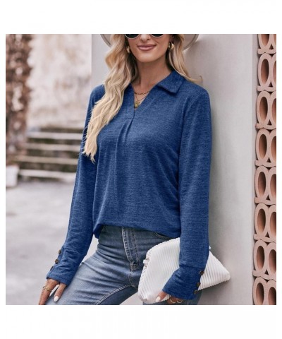 Long Sleeve Shirts For Women Puff Sleeve Tops for Women Fashion Crewneck Sweatshirts Blue 2 $8.47 Hoodies & Sweatshirts