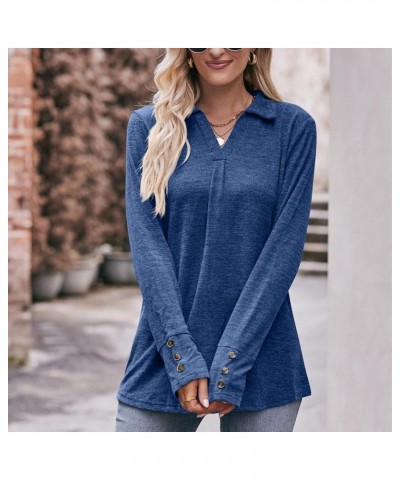 Long Sleeve Shirts For Women Puff Sleeve Tops for Women Fashion Crewneck Sweatshirts Blue 2 $8.47 Hoodies & Sweatshirts