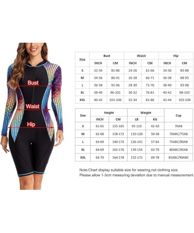 Women's One Piece Boyleg Surfing Swimsuit Long Sleeve Rash Guard UPF 50+ Bathing Suit for Swimming Black4 $26.09 Sets