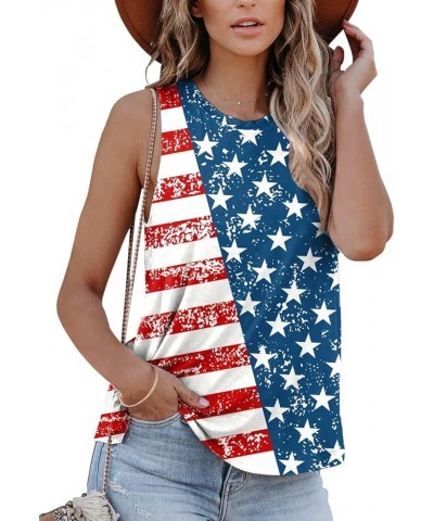 4th of July Women Patriotic American Flag Tank Top Usa Flag 2 $10.50 Tanks