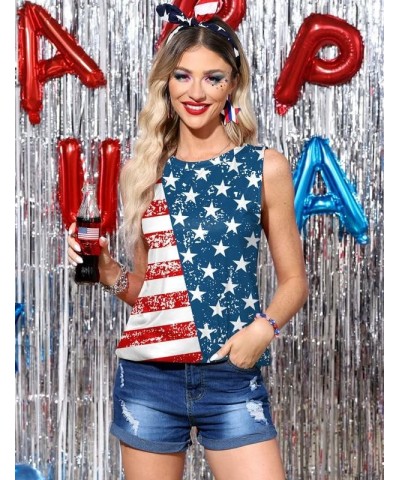 4th of July Women Patriotic American Flag Tank Top Usa Flag 2 $10.50 Tanks