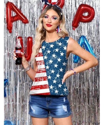 4th of July Women Patriotic American Flag Tank Top Usa Flag 2 $10.50 Tanks