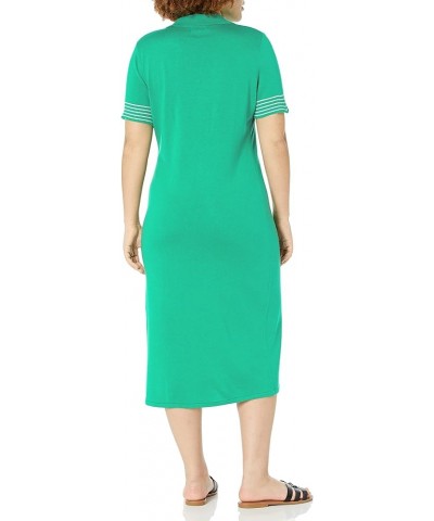 Women's Tessa Polo Jersey Midi Sweater Dress Jade/Ivory $23.55 Dresses