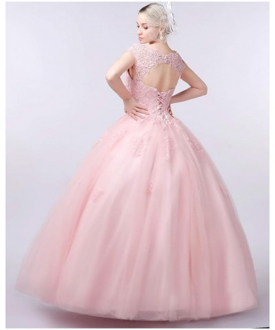 Quinceanera Dresses Lace Prom Ball Gown Sweet 16 Princess Dresses Long-sky Blue $52.00 Dresses