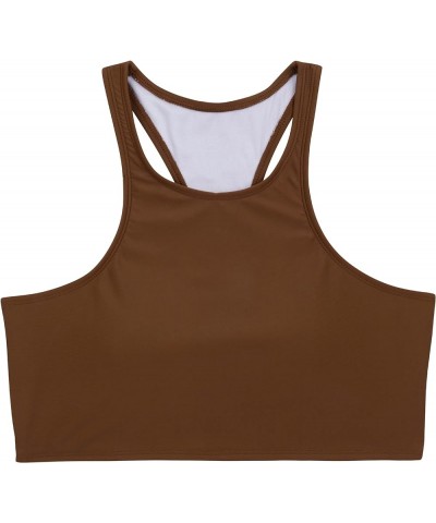 Women's Halter Top Swim Suit with UPF 50+ Sun Protection Cold Brew $19.60 Swimsuits