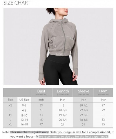 Full-Zip Cropped Hoodies for Women Fleece Lined Long Sleeve Crop Sweatshirts with Thumb Hole Muted Clay $23.39 Hoodies & Swea...