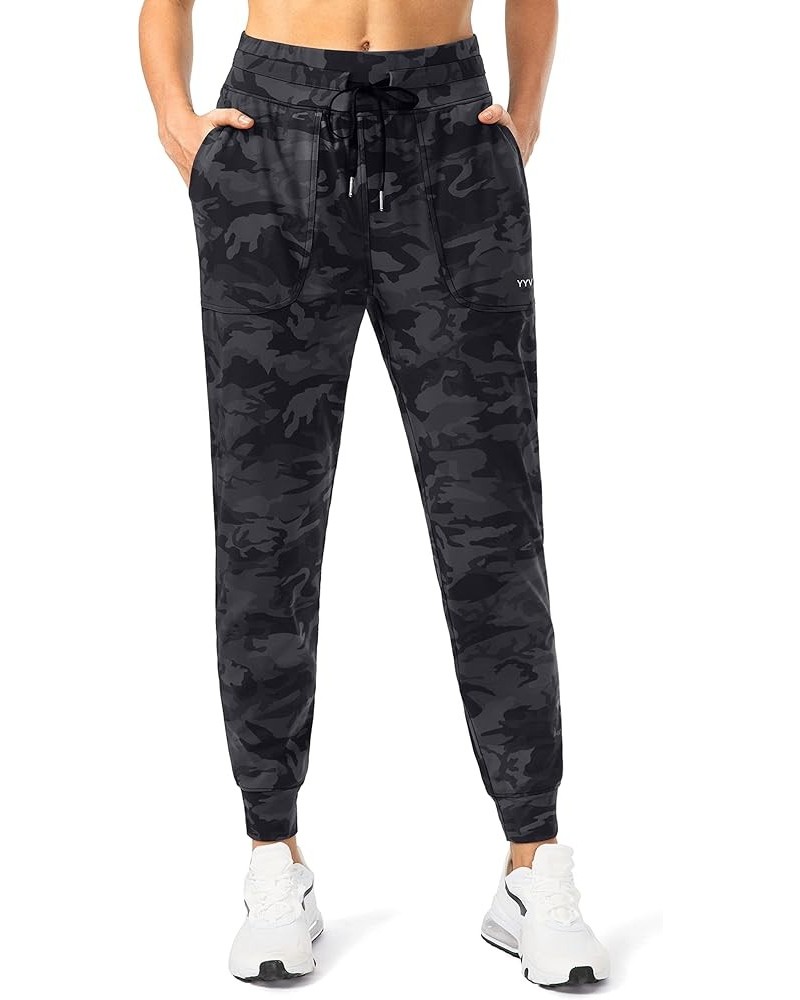 Women's Joggers Pants High Waist Workout Sweatpants for Women Soft Lounging Athletic Jogger with Deep Pockets Black Camo $15....