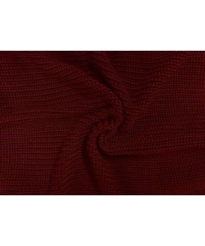 Sexy Sweater Dress for Women Casual Long Sleeve Ribbed Knit Stretchy Pullover Dresses Split 9855burgundy $20.25 Sweaters