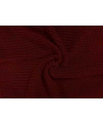 Sexy Sweater Dress for Women Casual Long Sleeve Ribbed Knit Stretchy Pullover Dresses Split 9855burgundy $20.25 Sweaters