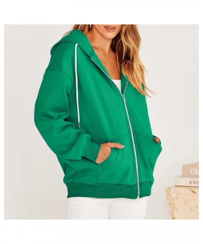 Full Zip Hoodies for Women Casual Long Sleeve Sweatshirt Y2K Zip Up Hoodie Cute Oversized Hoodies Fall Jackets Plus Size Hood...