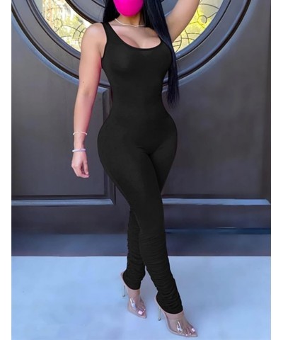 Women Spaghetti Strap Bodycon Tank One Piece Jumpsuits Rompers Playsuit Version2-black $10.00 Jumpsuits