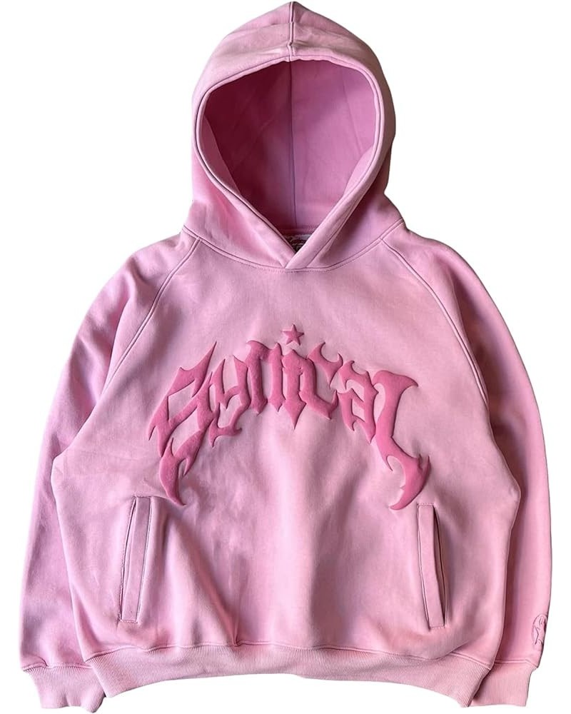 Womens Men Y2k Zip Up Hoodies Gothic Graphic Print Hoodie Sweatshirts Aesthetic Grunge Vintage Streetwear Pink $13.49 Hoodies...