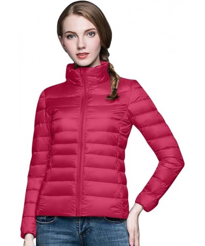 Womens Vests Fashion Women Warm Lightweight Jacket Hooded Windproof Winter Coat With Recycled Insulation Winter A3-hot Pink $...