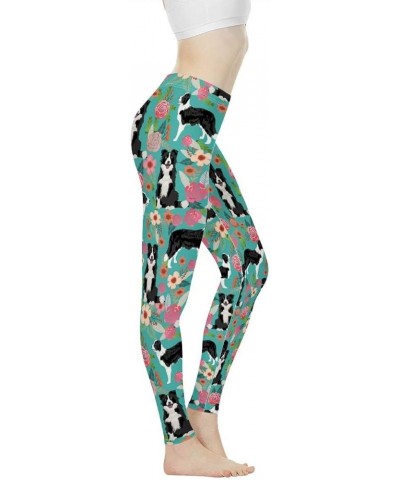 Fashion Womens Capri Legging Yoga Pants Mesh Running Exercise Workout Leggings Dog Floral $14.74 Leggings