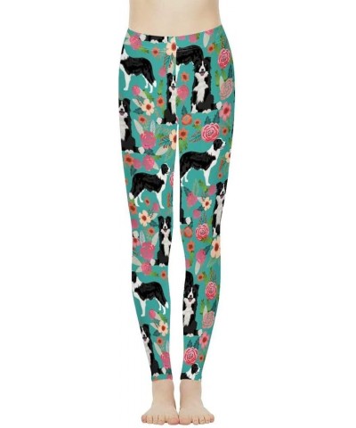 Fashion Womens Capri Legging Yoga Pants Mesh Running Exercise Workout Leggings Dog Floral $14.74 Leggings