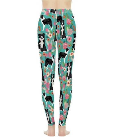 Fashion Womens Capri Legging Yoga Pants Mesh Running Exercise Workout Leggings Dog Floral $14.74 Leggings