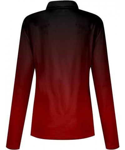 Women's Long Sleeve Tops Turtleneck Shirts Printed Fall Fashion Basic Slim Fit Soft Thermal Tops Shirts, S-3XL Deep Red $6.75...