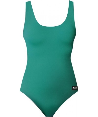 Polypropylene Women's One Piece Swim Suit in Solid Colors Teal $22.74 Swimsuits