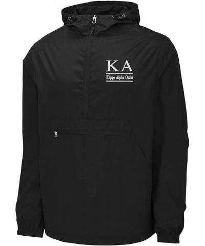 Kappa Alpha Order Windbreaker - Anorak Pullover Jacket - Quarter Zip Black $23.76 Jackets