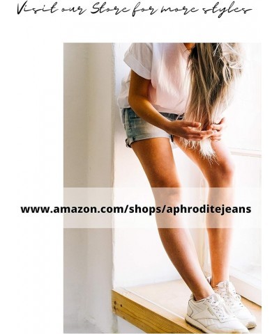 Denim Shorts for Women – High Waisted Hand Sanding Distressed Destroyed Ripped Casual Fashion Summer Jeans 6278f / Medium Blu...