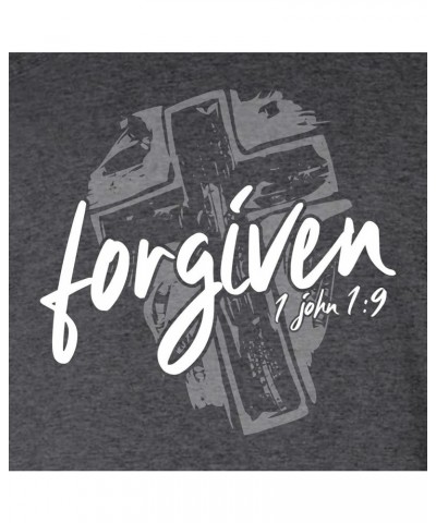 Adult Forgiven 1 John 1:9 Bible Gift Long Sleeve T-Shirt Black Heather $8.92 T-Shirts