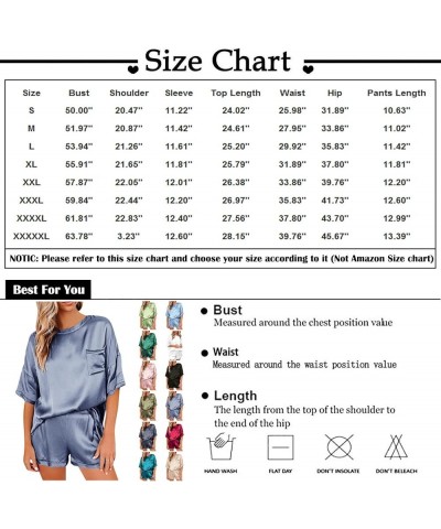 Pajama Sets for Women 2 Piece Casual Pajamas Housewear Short Sleeved Shorts Loose Two-piece Suit 2-white $12.00 Sleep & Lounge