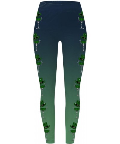 St Patricks Day Leggings for Women, Womens Stretchy Pants St Patricks Day Green Clover Leaves Leprechauns Leggings 1c-navy $7...