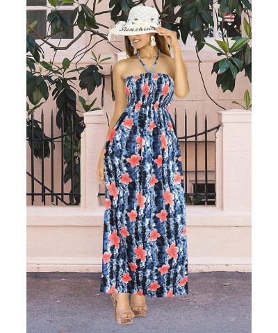 Women's Wedding Tube Top Maxi Evening Dress Strapless Dresses for Women Black, Floral $13.84 Dresses