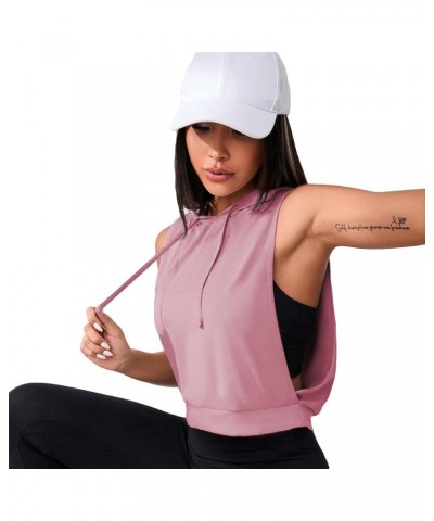 Women's Sleeveless Workout Top Gym Activewear Crop Tank Top Open Side Shirt for Athletic Exercise Running Dusty Pink $13.74 A...