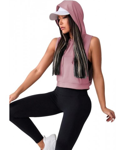 Women's Sleeveless Workout Top Gym Activewear Crop Tank Top Open Side Shirt for Athletic Exercise Running Dusty Pink $13.74 A...