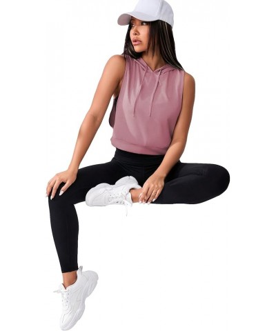 Women's Sleeveless Workout Top Gym Activewear Crop Tank Top Open Side Shirt for Athletic Exercise Running Dusty Pink $13.74 A...