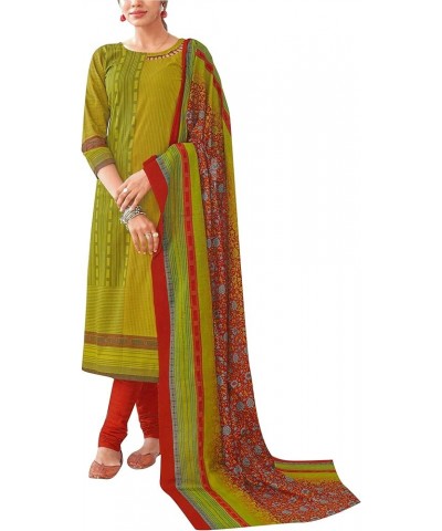 Womens Casual Printed Salwar Kameez with Chiffon Dupatta Ready to Wear Indian Dress Green (50) $28.62 Dresses