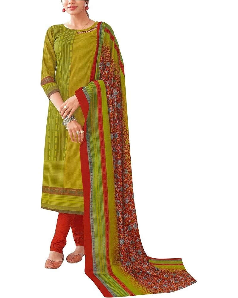 Womens Casual Printed Salwar Kameez with Chiffon Dupatta Ready to Wear Indian Dress Green (50) $28.62 Dresses